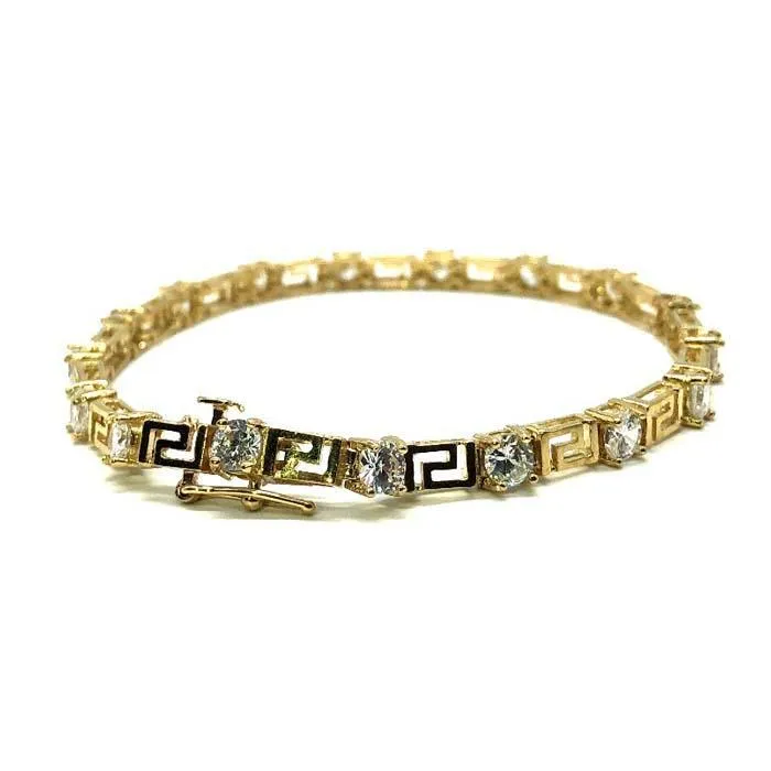 10K Yellow Gold Bracelet 4.5MM BraceletVersaci CZ WBG-001