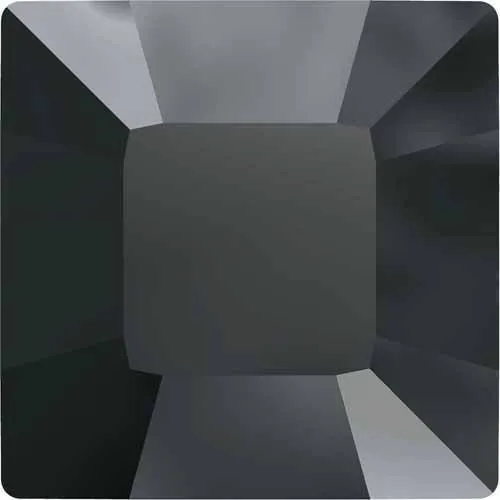 4428 Swarovski Xilion Square Stones, Jet Unfoiled (280)