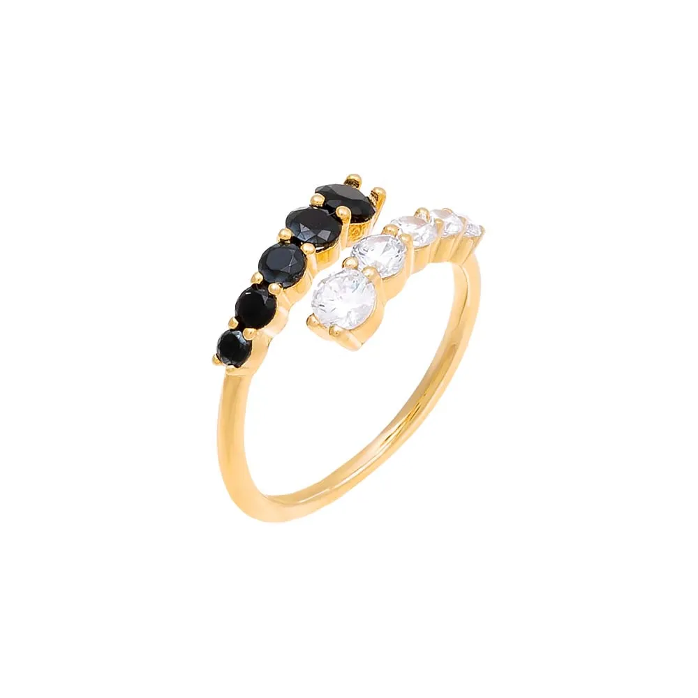 Colored Graduated CZ Wrap Ring