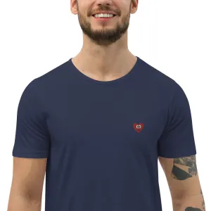 Heart Men's Curved Hem T-Shirt by #unicorntrends