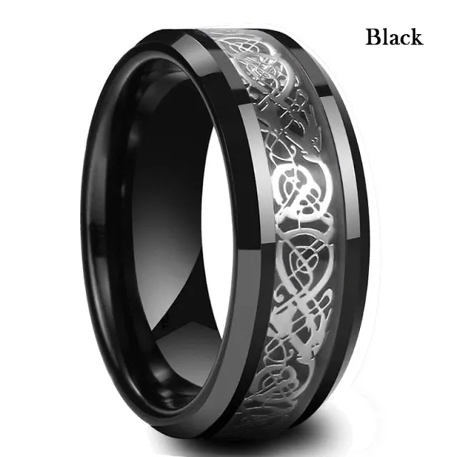 Men's Stainless Steel Dragon Ring - 6-13 sizes available