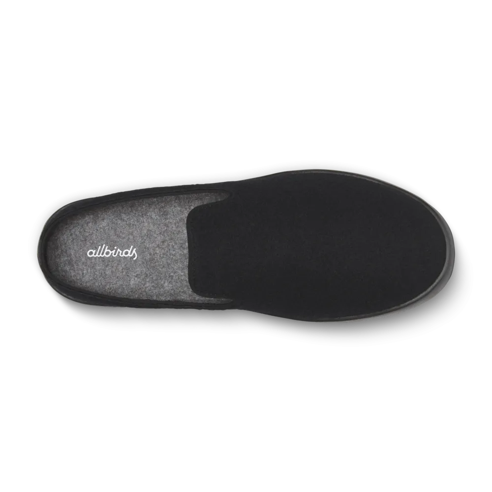 Men's Wool Lounger Mule - Natural Black (Natural Black Sole)