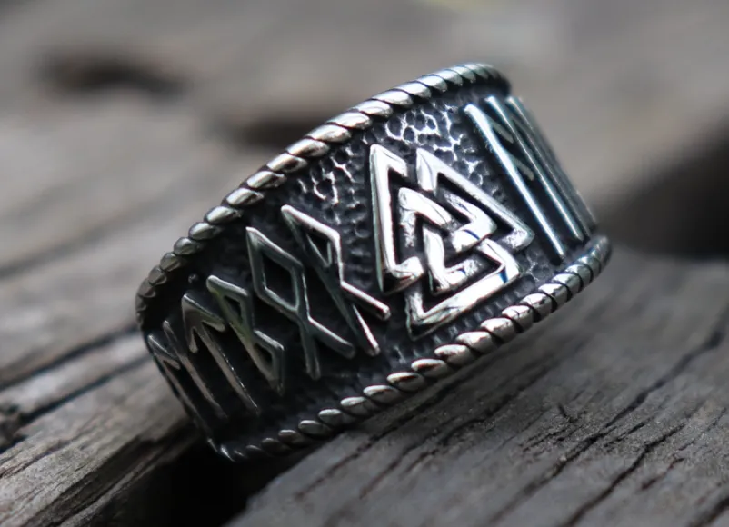 Nordic Runes Stainless Steel RIng 316L
